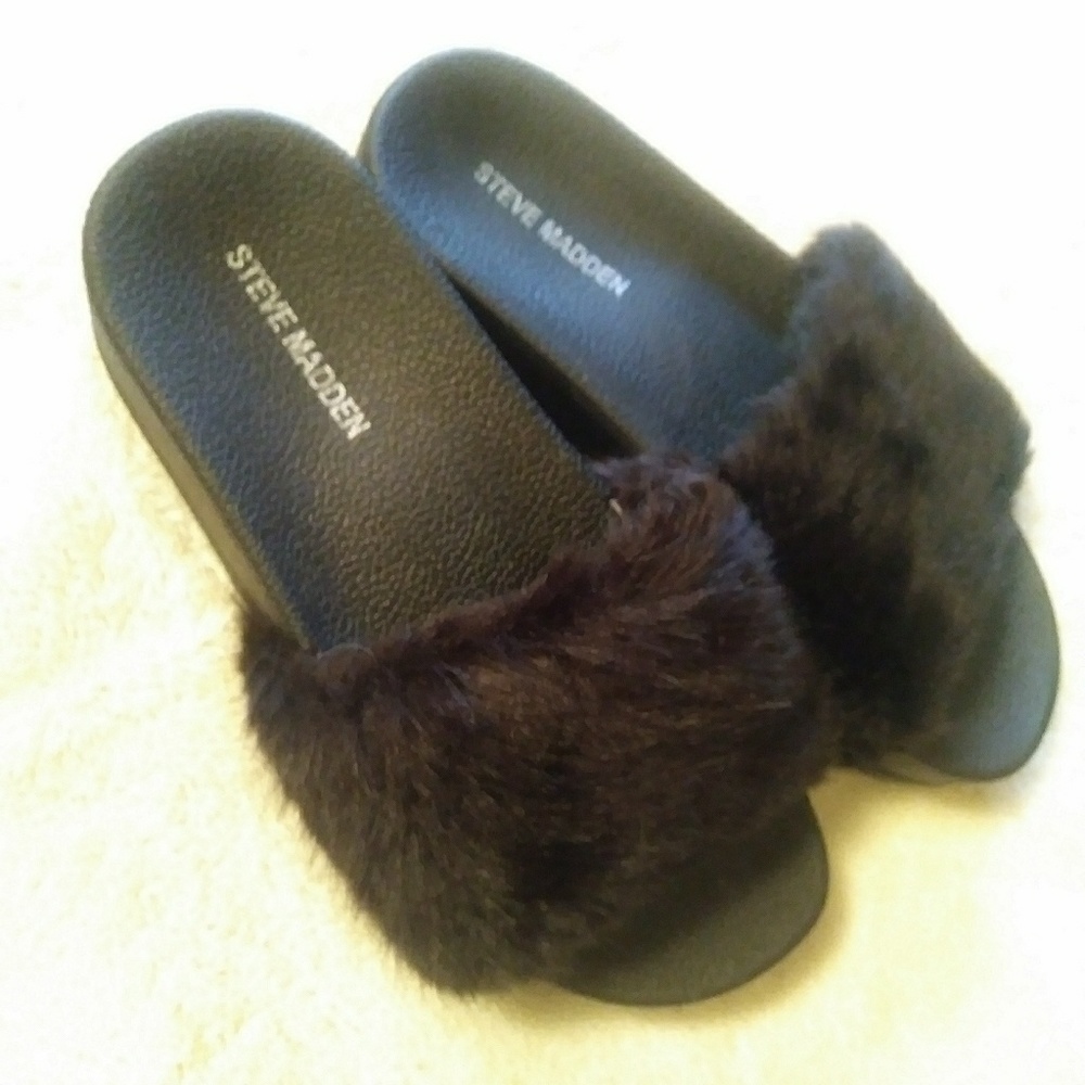 3/$40 NWOT Steve Madden Vegan Fur Slippers